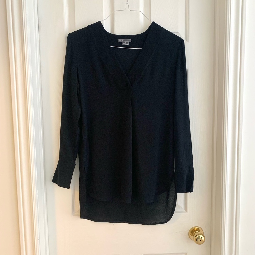 Black VINCE blouse size XS